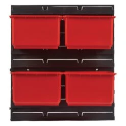 MS/P/RACK/4 - Pro Storage Wall Rack With 4 Large Bins -ToolMaster Shop 5027654066850 ms p rack 4 feat2