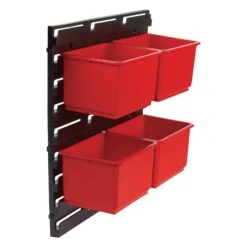 MS/P/RACK/4 - Pro Storage Wall Rack With 4 Large Bins -ToolMaster Shop 5027654066850 ms p rack 4 feat4
