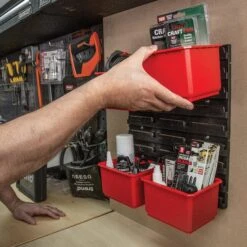 MS/P/RACK/4 - Pro Storage Wall Rack With 4 Large Bins -ToolMaster Shop 5027654066850 ms p rack 4 feat6