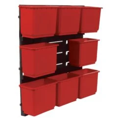 MS/P/RACK/8 - Pro Storage Wall Rack With 8 Medium Bins -ToolMaster Shop 5027654066867 ms p rack 8 feat4