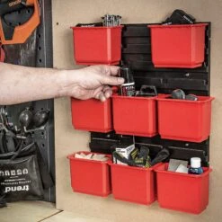 MS/P/RACK/8 - Pro Storage Wall Rack With 8 Medium Bins -ToolMaster Shop 5027654066867 ms p rack 8 feat5