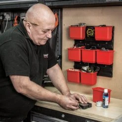 MS/P/RACK/8 - Pro Storage Wall Rack With 8 Medium Bins -ToolMaster Shop 5027654066867 ms p rack 8 feat6