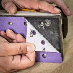 AB/HLF/240A - Aluminium Oxide 1/2 Sheet Sanding Sheet 240 Grit 115mm X 230mm 10pc -ToolMaster Shop 5027654070628 ab hlf 240a feat2