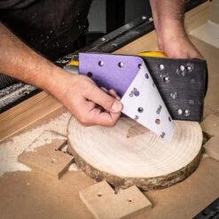 AB/HLF/240A - Aluminium Oxide 1/2 Sheet Sanding Sheet 240 Grit 115mm X 230mm 10pc -ToolMaster Shop 5027654070628 ab hlf 240a feat4