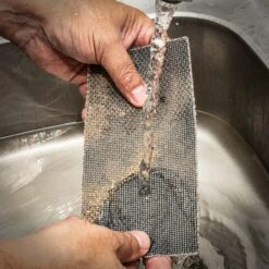 AB/HLF/240M - Mesh 1/2 Sanding Sheet 5pc 115mm X 230mm 240 Grit -ToolMaster Shop 5027654071496 ab hlf 240m feat1