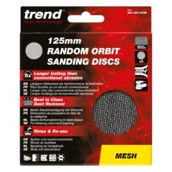 AB/125/150M - Mesh Random Orbital Sanding Disc 5pc 125mm 150 Grit -ToolMaster Shop ab 125 150m pack