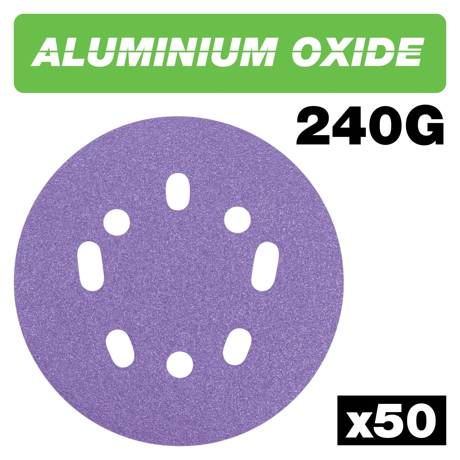 AB/125/240A/B - Aluminium Oxide Random Orbital Sanding Disc 240 Grit 125mm 50pc 3 AB/125/240A/B - Aluminium Oxide Random Orbital Sanding Disc 240 Grit 125mm 50pc