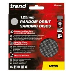 AB/125/80M - Mesh Random Orbital Sanding Disc 5pc 125mm 80 Grit -ToolMaster Shop ab 125 80m pack
