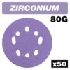 AB/125/80Z/B - Zirconium Random Orbital Sanding Disc 50pc 125mm 80 Grit -ToolMaster Shop ab 125 80z b main graphic