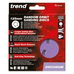 AB/125/80Z - Zirconium Random Orbital Sanding Disc 10pc 125mm 80 Grit -ToolMaster Shop ab 125 80z pack