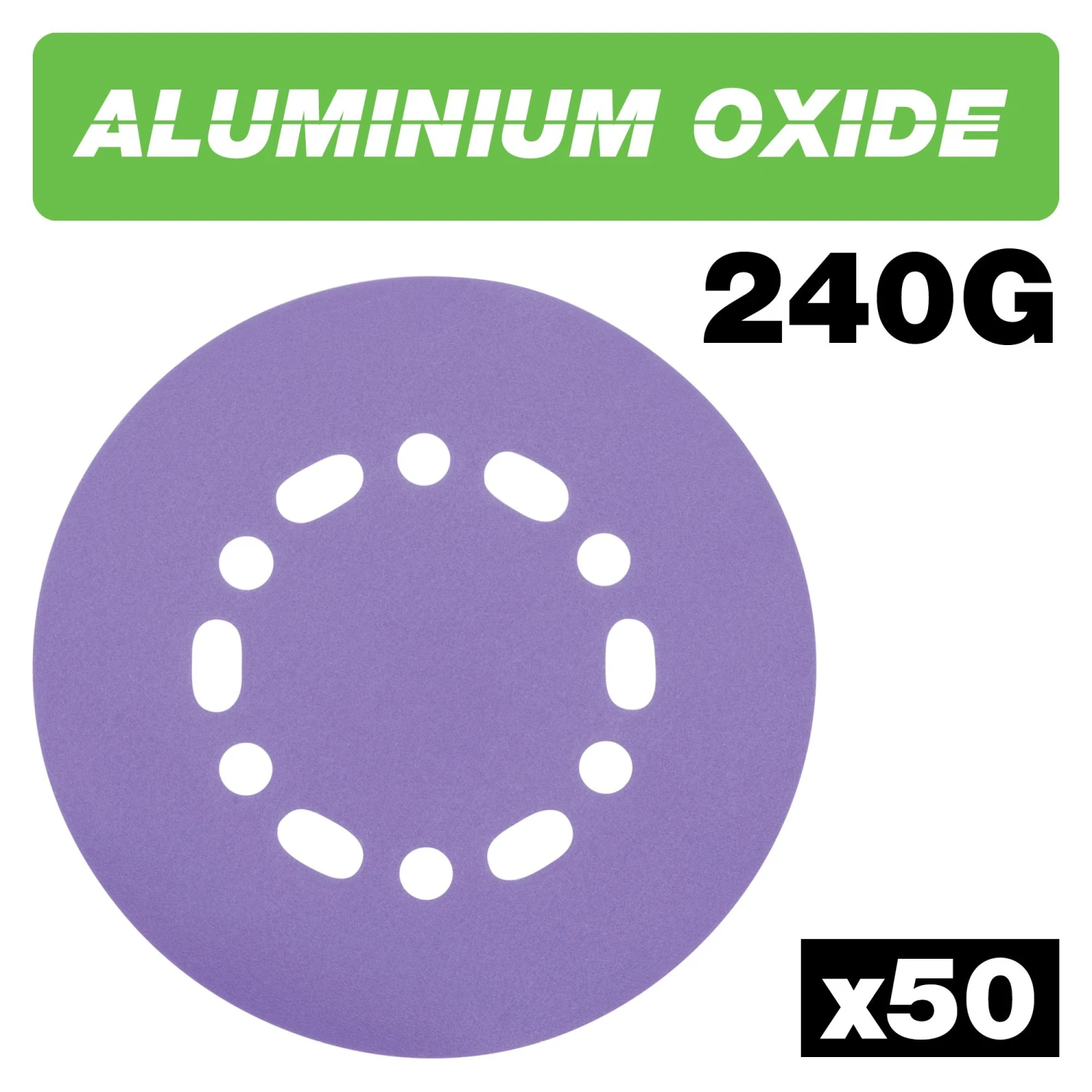 AB/150/240A/B - Aluminium Oxide Random Orbital Sanding Disc 240 Grit 150mm 50pc 3 AB/150/240A/B - Aluminium Oxide Random Orbital Sanding Disc 240 Grit 150mm 50pc