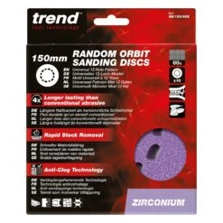 AB/150/60Z - Zirconium Random Orbital Sanding Disc 10pc 150mm 60 Grit -ToolMaster Shop ab 150 60z pack