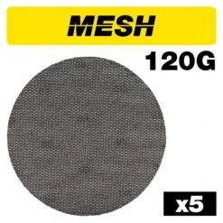 AB/225/120M - Mesh Random Orbital Sanding Disc 5pc 225mm 120 Grit