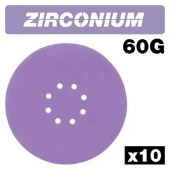 AB/225/60Z - Zirconium Random Orbital Sanding Disc 10pc 225mm 60 Grit