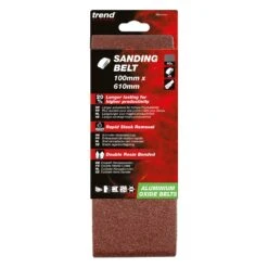 AB/B100/40A - Aluminium Oxide Sanding Belt 40 Grit 100mm X 610mm 3pc -ToolMaster Shop ab b100 40a pack