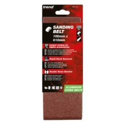 AB/B100/80A - Aluminium Oxide Sanding Belt 80 Grit 100mm X 610mm 3pc -ToolMaster Shop ab b100 80a pack