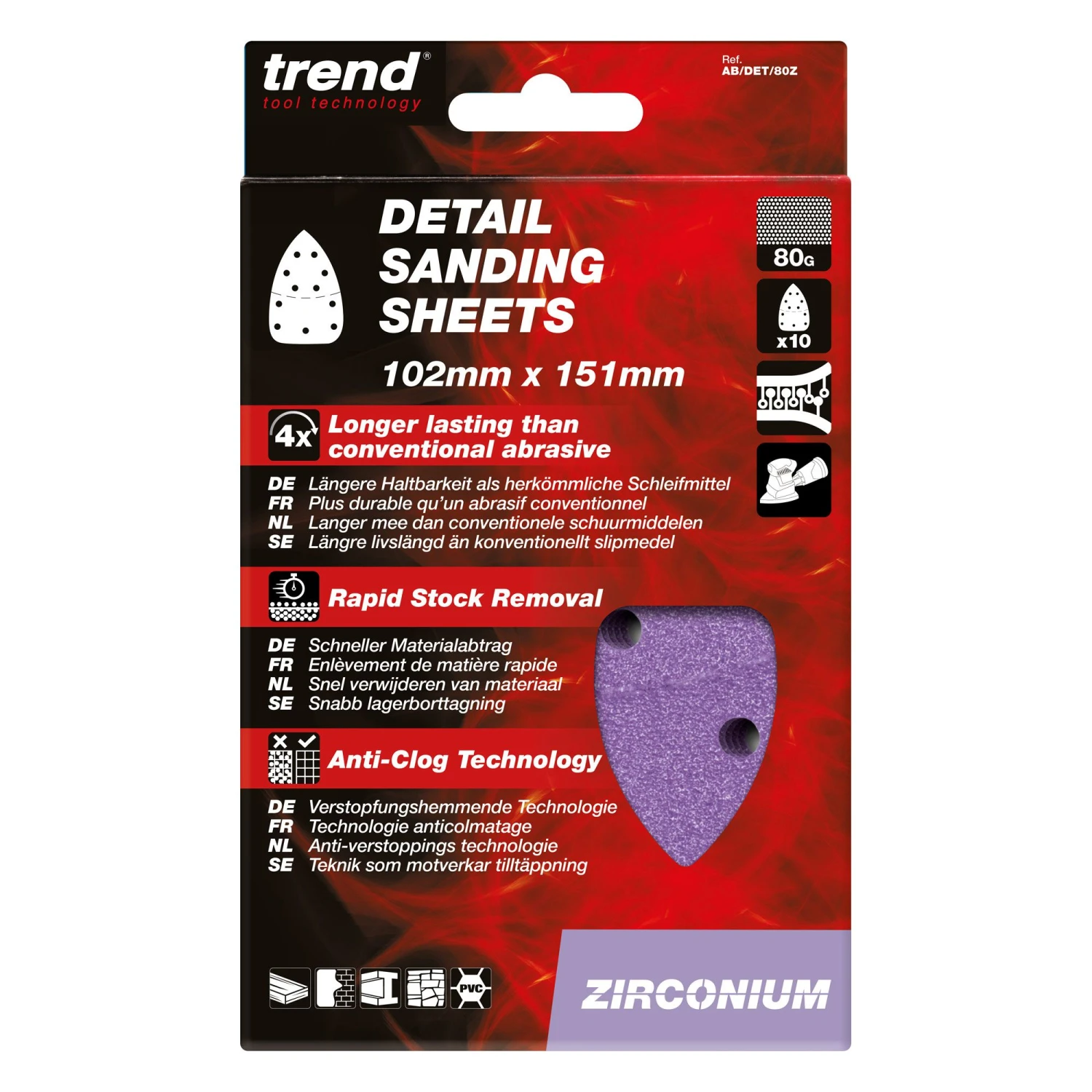 AB/DET/80Z - Zirconium Detail Sanding Sheet 10pc 102mm X 151mm 80 Grit 18 AB/DET/80Z - Zirconium Detail Sanding Sheet 10pc 102mm X 151mm 80 Grit - Image 16