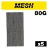 AB/HLF/80M - Mesh 1/2 Sanding Sheet 5pc 115mm X 230mm 80 Grit -ToolMaster Shop ab hlf 80m main graphic