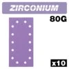 AB/HLF/80Z - Zirconium 1/2 Sheet Sanding Sheet 10pc 115mm X 230mm 80 Grit -ToolMaster Shop ab hlf 80z main graphic