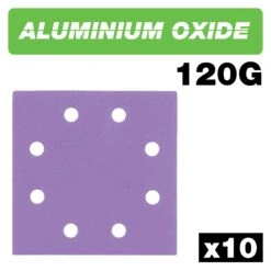 AB/QTR/120A - Aluminium Oxide 1/4 Sheet Sanding Sheet 120 Grit 114mm X 110mm 10pc