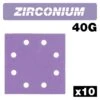 AB/QTR/40Z - Zirconium 1/4 Sheet Sanding Sheet 10pc 114mm X 110mm 40 Grit -ToolMaster Shop ab qtr 40z main graphic
