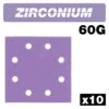AB/QTR/60Z - Zirconium 1/4 Sheet Sanding Sheet 10pc 114mm X 110mm 60 Grit -ToolMaster Shop ab qtr 60z main graphic