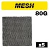 AB/QTR/80M - Mesh 1/4 Sanding Sheet 5pc 115mm X 115mm 80 Grit -ToolMaster Shop ab qtr 80m main graphic