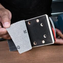 AB/THD/150M - Mesh 1/3 Sheet Sanding Sheet 5pc 93mm X 190mm 150 Grit -ToolMaster Shop ab thd 150m feat1