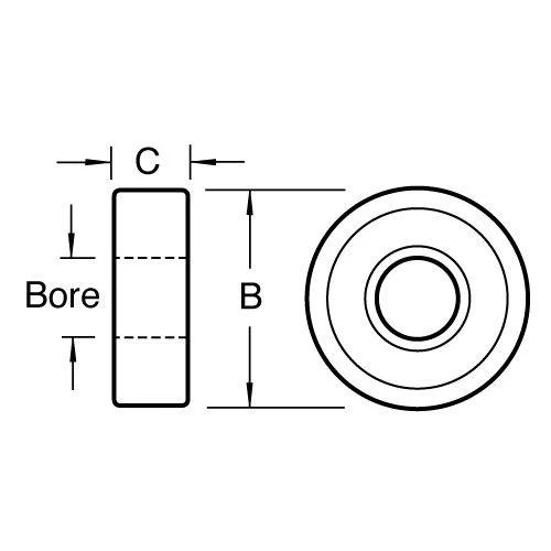 BB34 - Bearing 34mm Diameter 8mm Bore 4 BB34 - Bearing 34mm Diameter 8mm Bore - Image 2