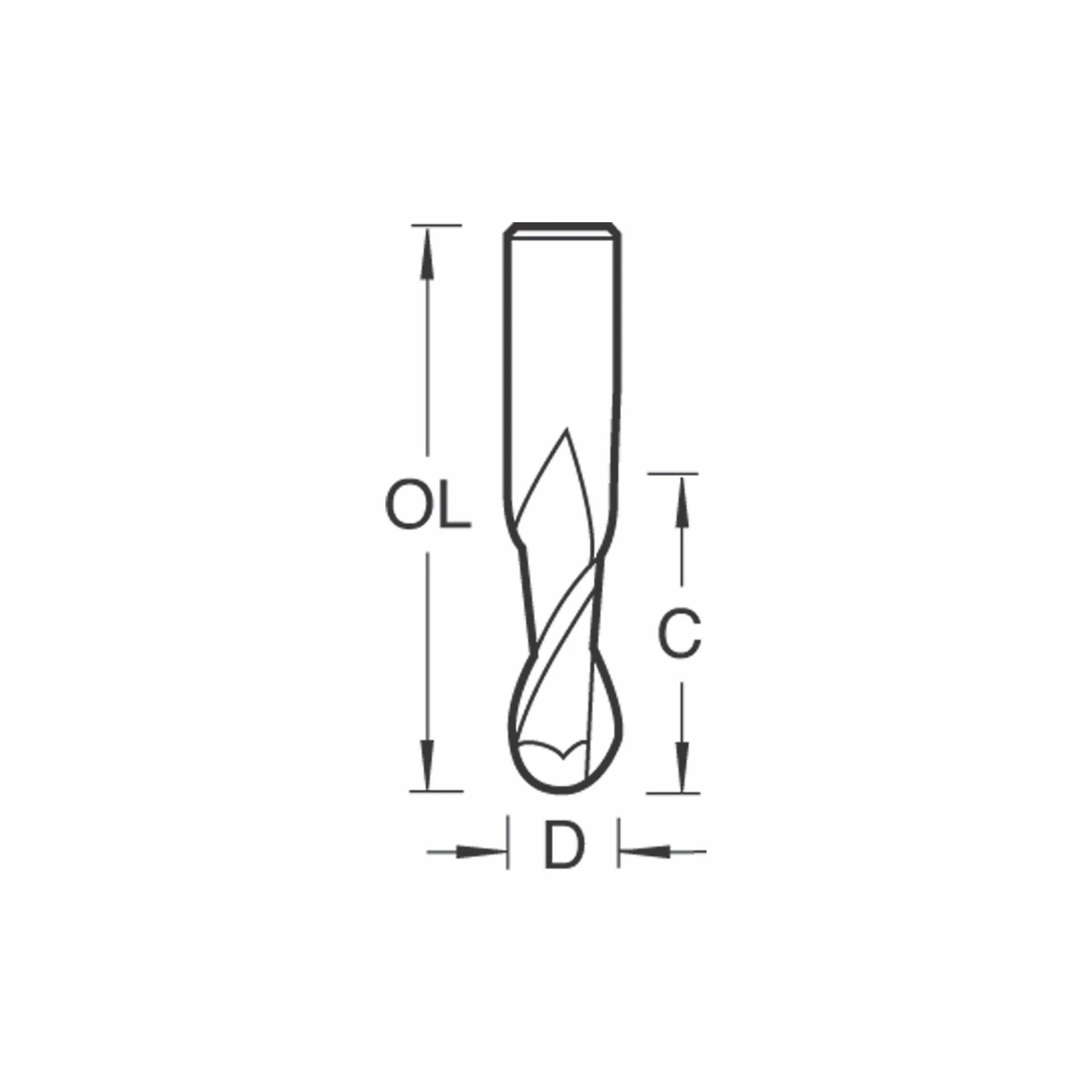 CNC/302X4STC - Bullnose Spiral Up-cut 4mm Diameter 6 CNC/302X4STC - Bullnose Spiral Up-cut 4mm Diameter - Image 4
